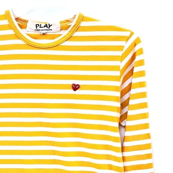Comme des Garcons Other - Comme des Garcons Play L/S Tee Medium Yell&white